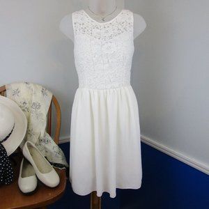 SHEIN Lace Front White Sleeveless Summer Dress